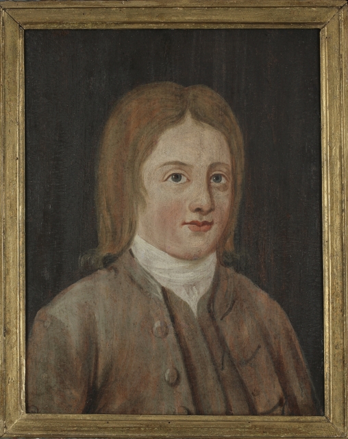 Painted portrait, potentially Carl Linnaeus as a young man